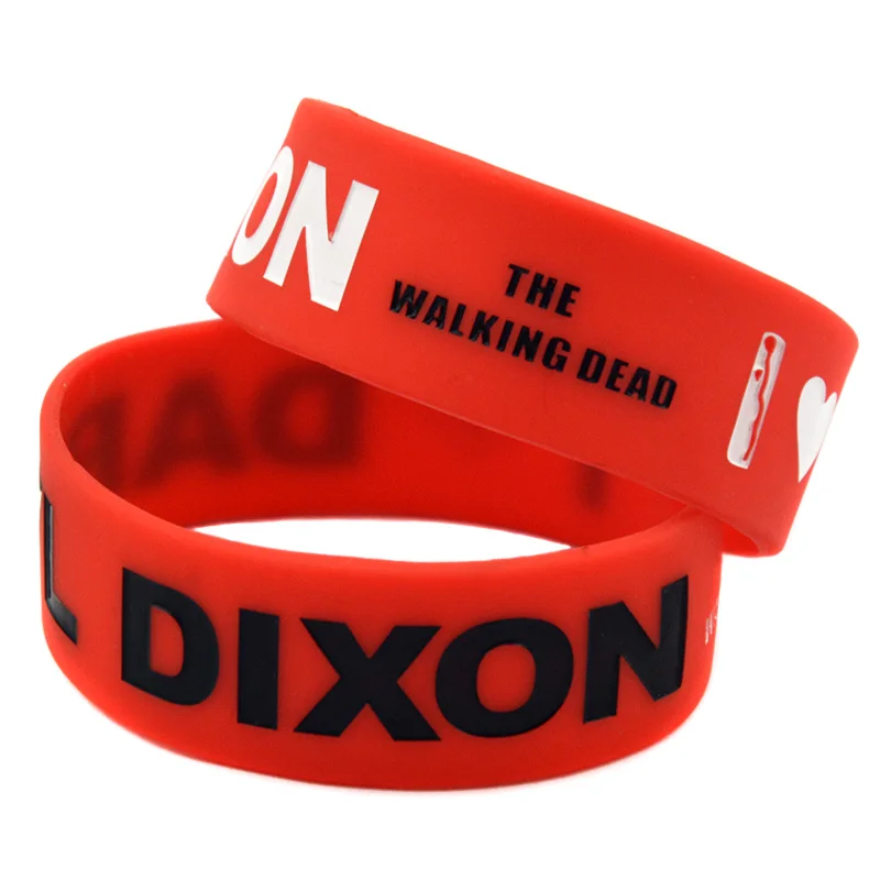 Pulsera de silicona I Love Daryl Xon The Walking Dead, 1 pulgada de ancho