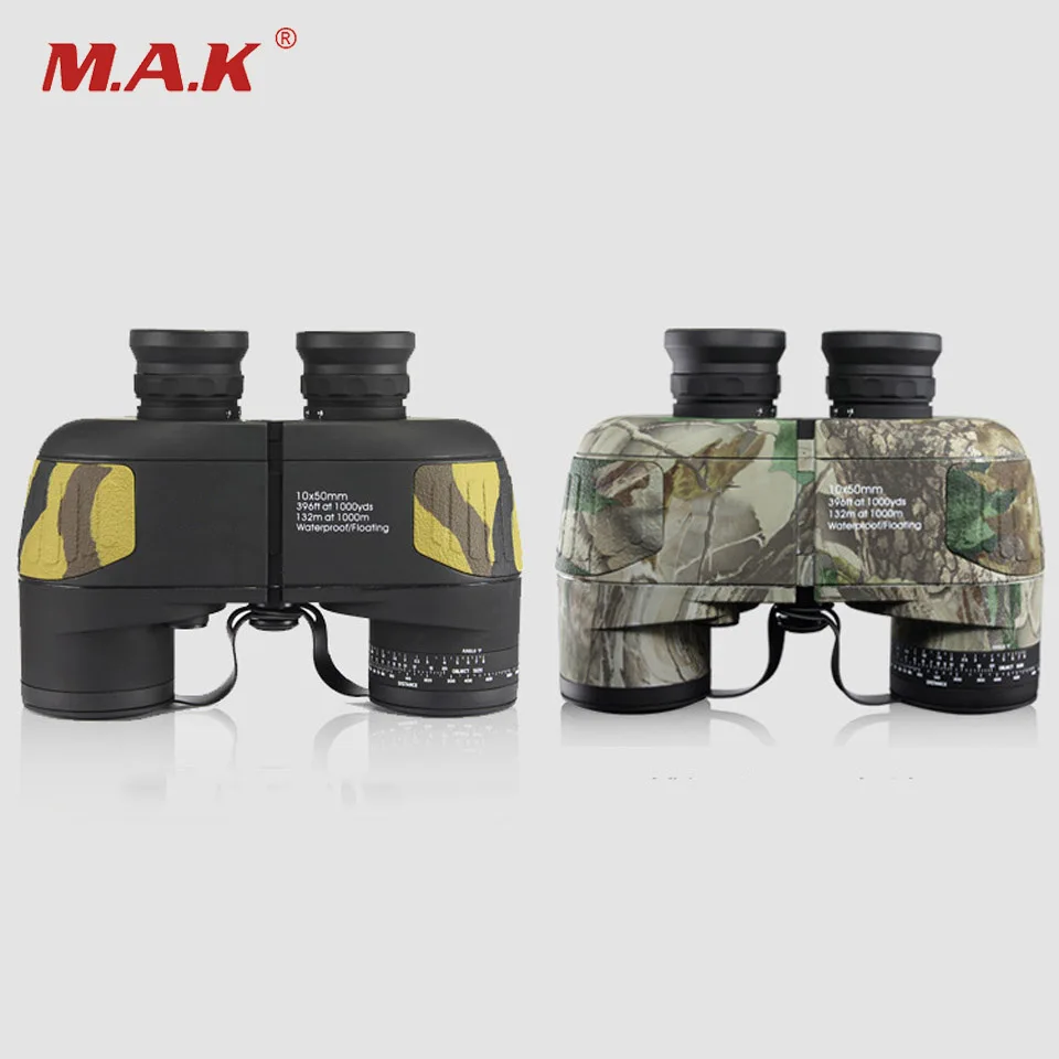 

2 Color Outdoor 10x50 Military Binocular with Coordinate Ranging HD Telescope BAK4 Prism for Hunting and Watching