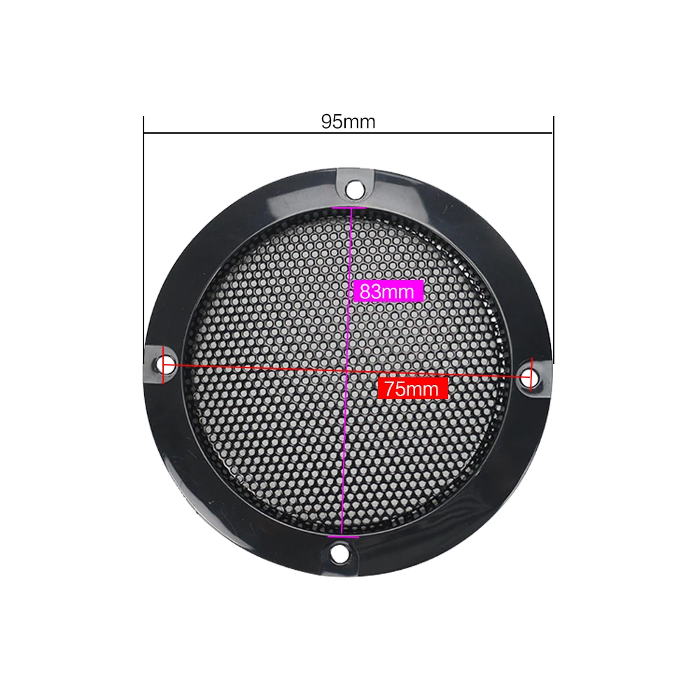 GHXAMP 2 шт. 3 дюйма 73 мм черный сабвуфер динамик гриль сетка корпус НЧ-динамик чистая Автомобильная Защитная крышка DIY