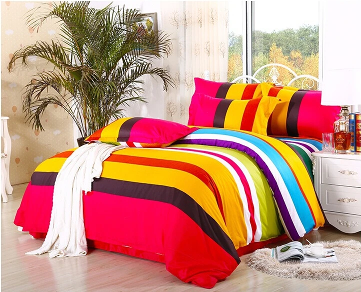 simple stripe queen king size pure cotton bed sheets luxury bedding cotton bed sheets king size