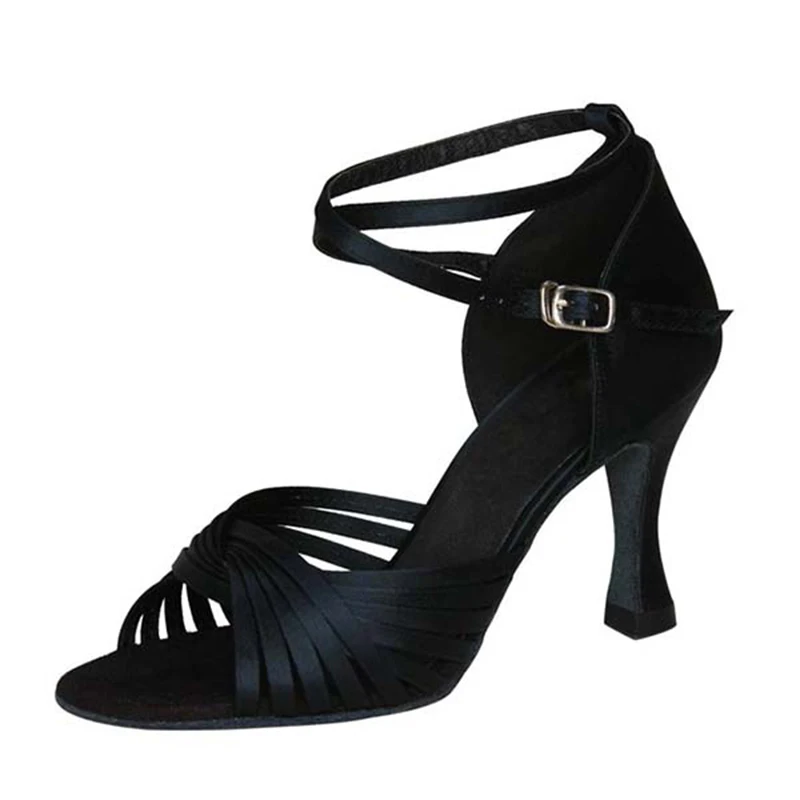 DILEECHI/Профессиональная Классическая атласная Женская обувь для латинских танцев; Обувь для бальных танцев; обувь для сальсы; вечерние туфли для танцев на квадратном каблуке; мягкая подошва