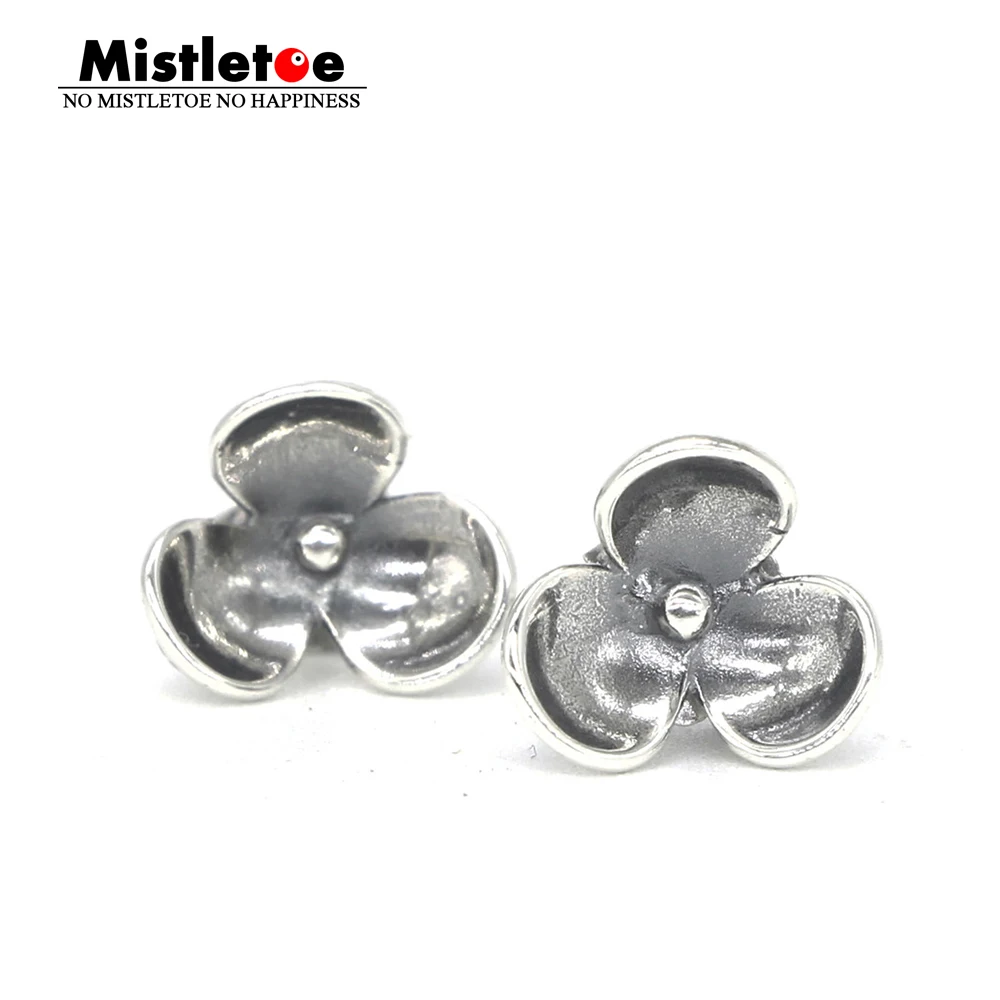 

Mistletoe Authentic 925 Sterling Silver Blooming Katniss Studs European Jewelry
