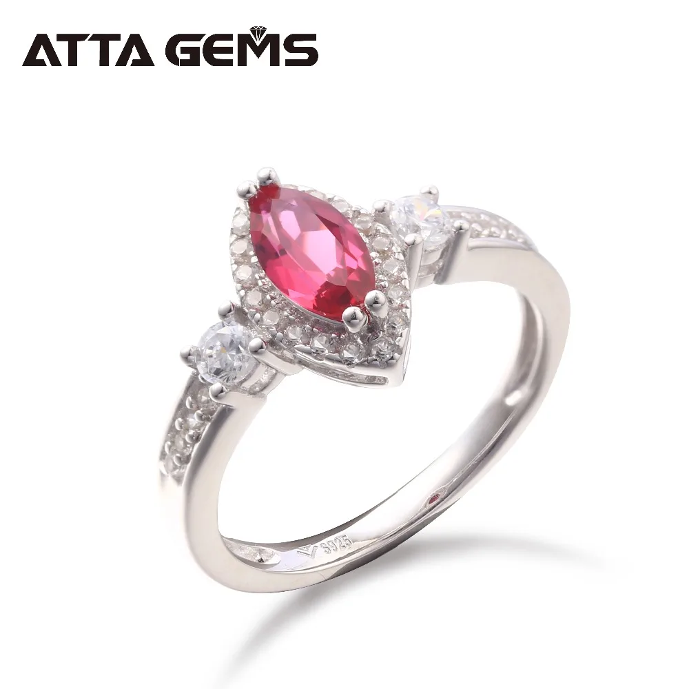 

Red Ruby Sterling Silver Rings for Women Wedding Rings Created Ruby Wedding Engagement Silver Rings Top Quality Romantic Style