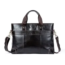 Деловые мужские портфели, мужские сумки из натуральной кожи, сумки-мессенджеры, модные мужские вместительные кожаные сумки через плечо