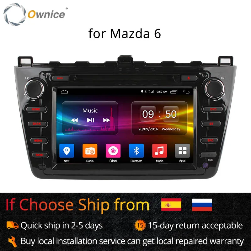 Owice C500 Восьмиядерный Android 6,0 Автомобильный dvd gps для Mazda 6 Ruiyi Ultra 2008 2009 2010 2011 2012 wifi 4G радио 2 Гб ram BT 32G rom