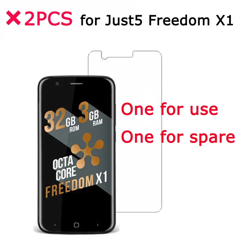 

2PCS Just5 Freedom X1 Tempered Glass Protective Film Explosion-proof LCD Screen Protector For Just5 Freedom X1 Case Protector ^