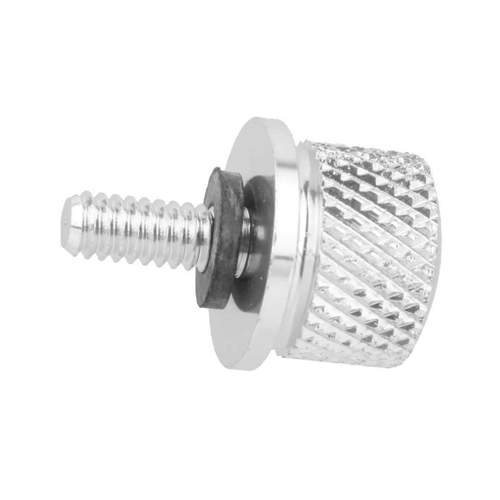 1/4' CNC Seat Mount Bolt Screw Cap For     Sportster Silver Highest Degree Black Anodized Seat Bolt