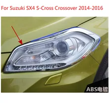 Передняя фара Крышка головки свет лампы Накладка внешние аксессуары 2 шт. для Suzuki SX4 S-Cross кроссовер