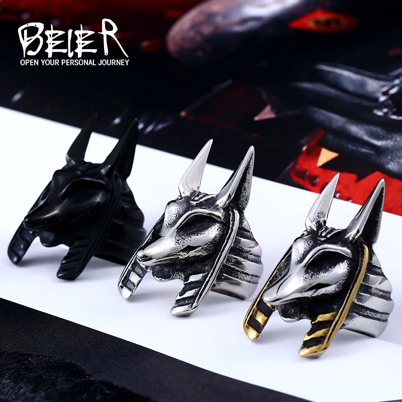 Мужской носа с викингом Beier из нержавеющей стали 316 Jackal animal уникальные ювелирные