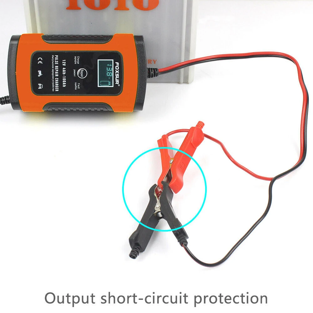 high quality 6A 12V Smart Lead-acid Battery Charger Maintainer Trickle For Car Motorcycle