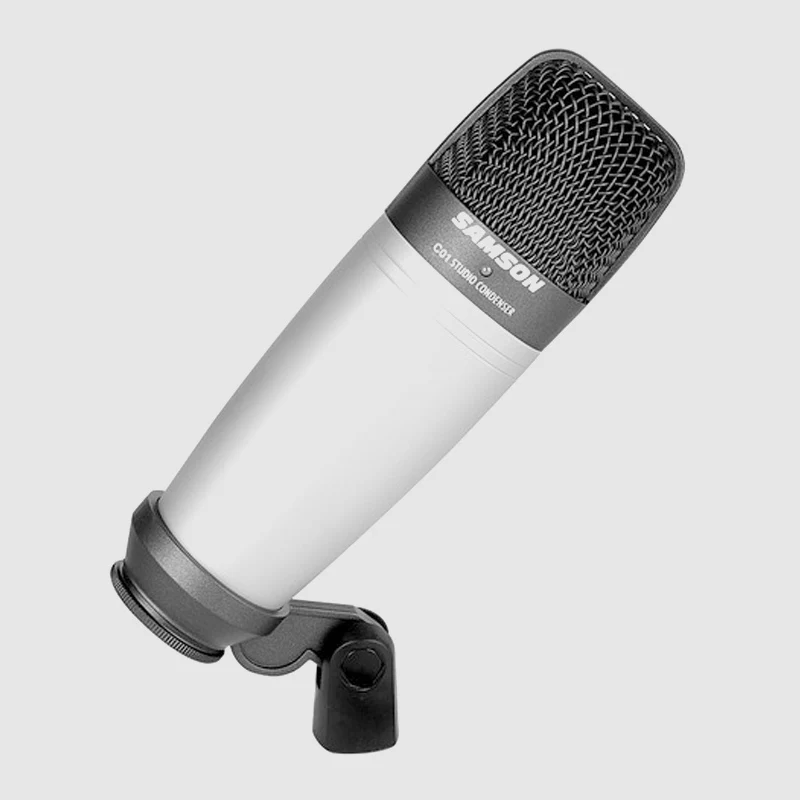 SAMSON C01 and Pop filter Condenser Microphone for recording vocals, acoustic instruments and for use as and overhead drum mic