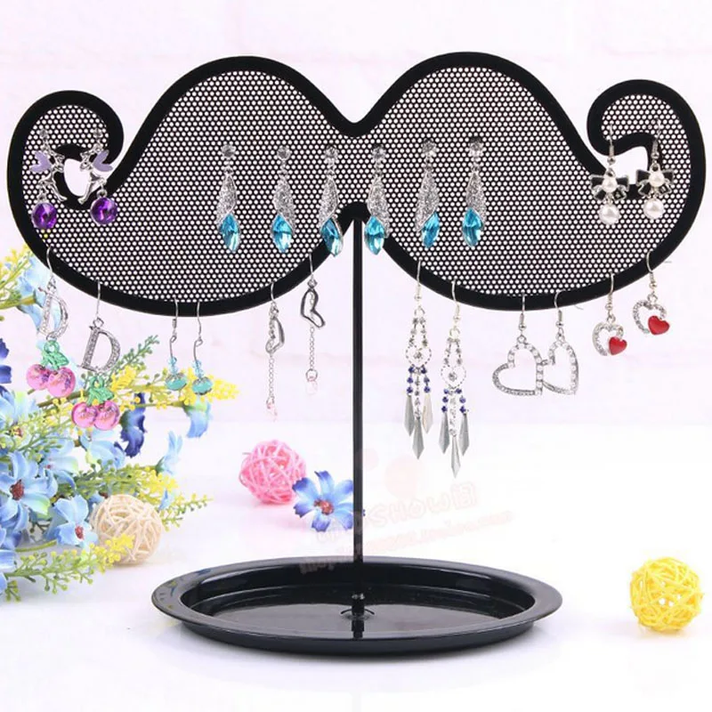 Top Sale European Black Beard Iron Jewelry Rack Earrings Necklace Storage Rack Jewelry Display Props Pendant Jewellery Organizer