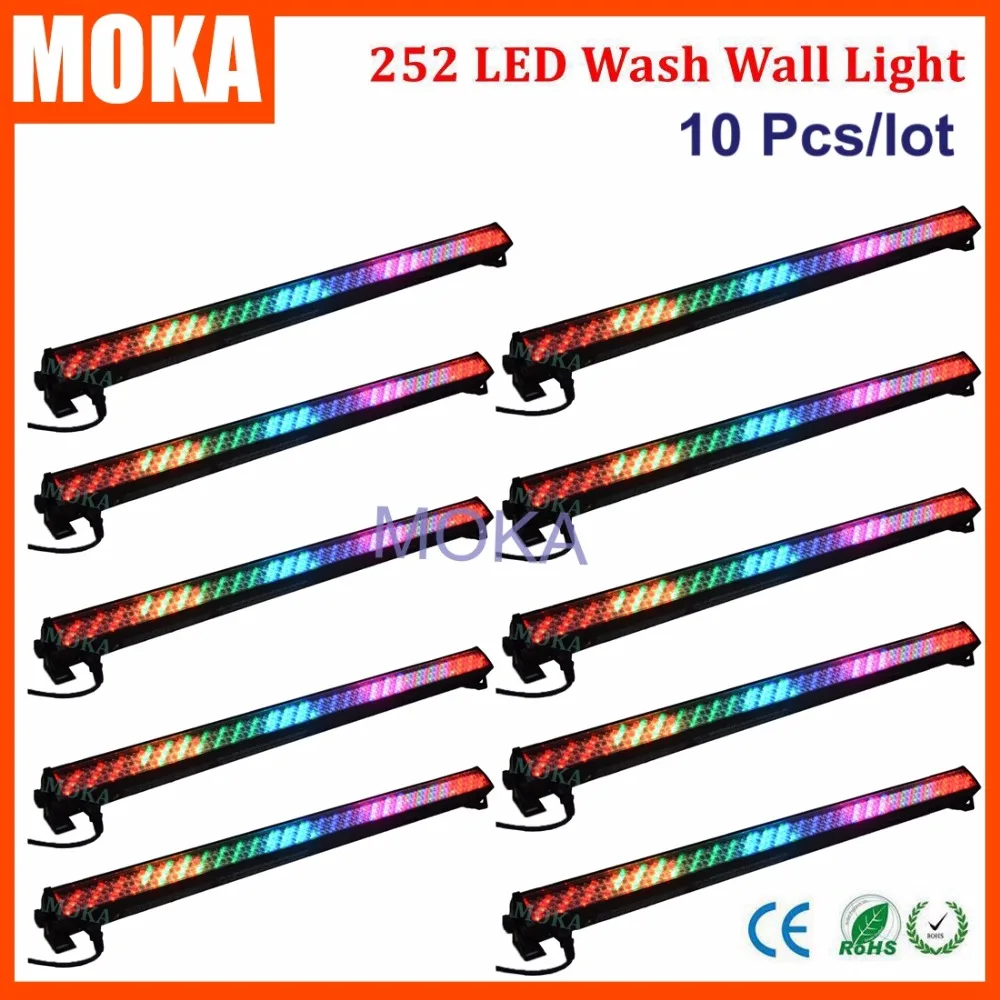 

10PCS/LOT Light Angle 15 30 Degree Choosing 36W 252 Led Washer Wall Dyeing Light Show Event Cerebration KTV Light
