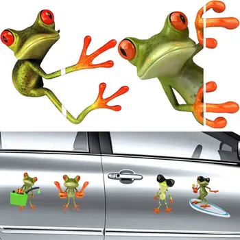 

SEKINNEW 3D Cute Peep Funny Frogs Car Stickers Truck Window Vinyl Decal Graphics Sticker Fun Cartoon Car Stickers