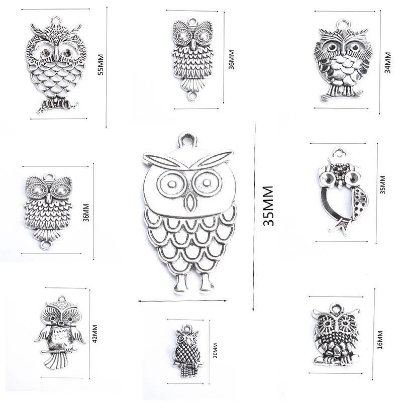 

10pcs/lot Vintage Metal Owl Charms for Jewelry Making DIY Handmade DIY Handmade Crafts Animal Owl Pendant Charms