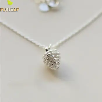 

925-sterling-silver Pine Nuts Fruit Necklaces & Pendants For Women Original Personality Allergy Friendly Sterling Silver Jewelry
