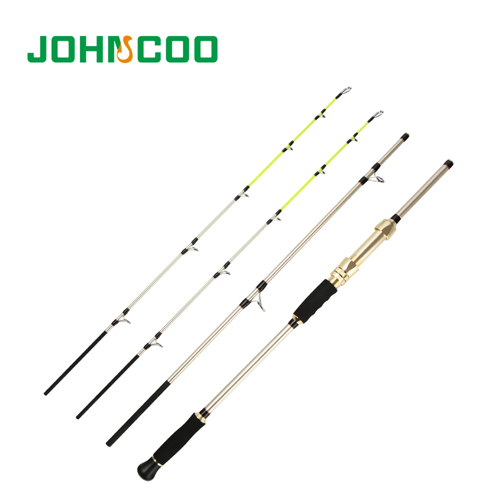 

JOHNCOO NEW 2.1m Lure Fishing Rod Combo for Sea Big Game Max Power 15kg 3Sections H/XH 2Tips Fishing Tackle