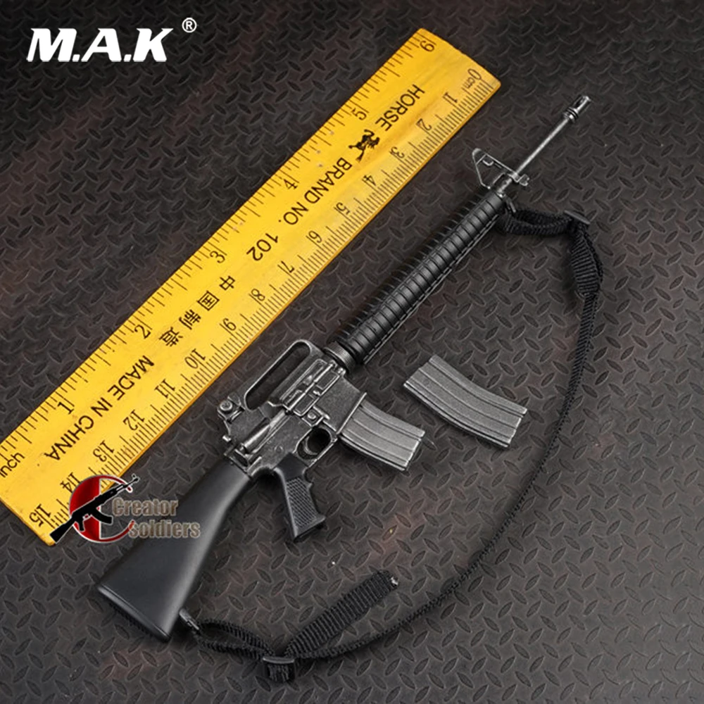 1/6 scale weapon model Black US Army M16 Rifle Model Gun 12" Soldier