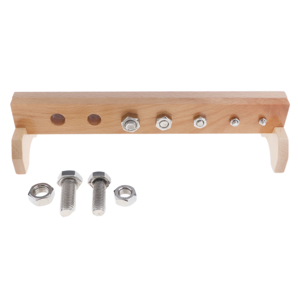 Kids Children's Educational Montessori Teaching Toy - Wooden Screw Board & Nuts Set Early Educational Developmental Toy