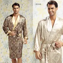 Шелковая пижама Мужская качественная шелковая Шелковая пижама 2035b