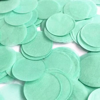 30g/bag 2.5cm Paper Confettis Dots for Wedding Party Decoration Filled in Balloon Party Accessories Festival Celebration Supply - Цвет: Mint Green