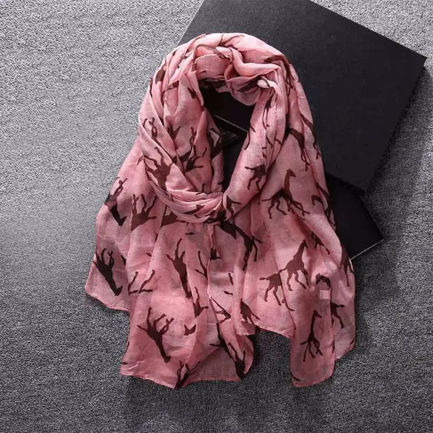 

Fabulous Women Ladies Giraffe Print Pattern Long Scarf Soft Wraps Shawl Neckerchief Popular Shawl Breathable Tippet Poncho
