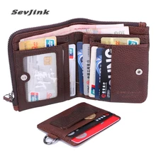 Винтаж дизайнер известный бренд коричневый Натуральная кожа бумажник мужчины короткие модные кошелек держатель для карт carteira masculina