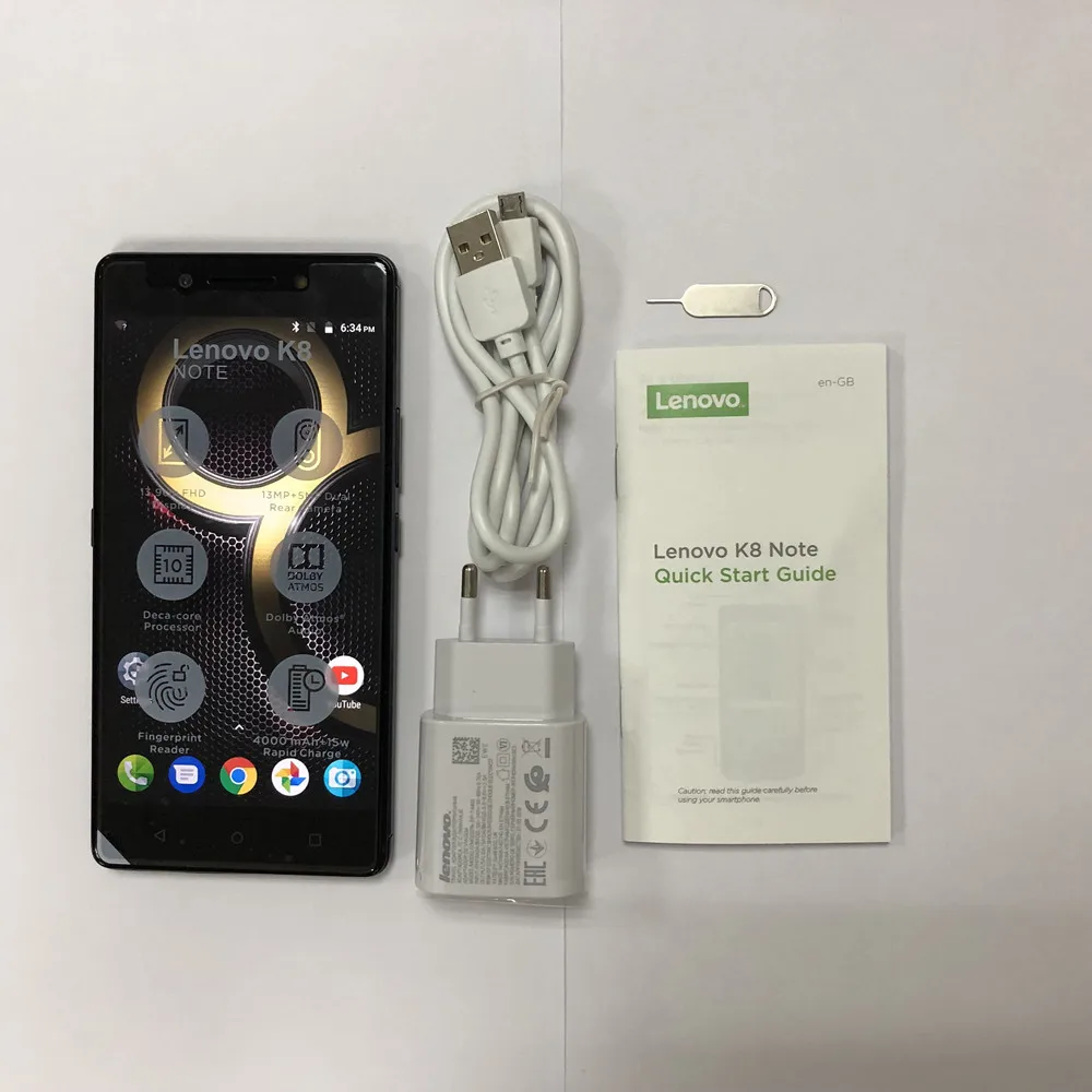 Мобильный телефон lenovo K8 Note 4G LTE 5,5 дюймов 3 ГБ+ 32 ГБ Helio X23 Deca core отпечаток пальца 4000 мАч Мп+ Мп сотовый телефон