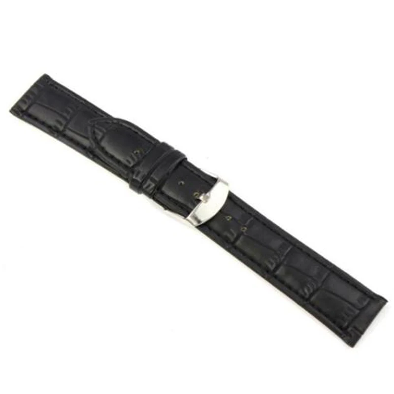 Watchbands Black Brown Leather Watch Strap Band Genuine Soft Buckle Wrist Replacement Fits Mens Relojes Hombre 14/16/18/20/22mm