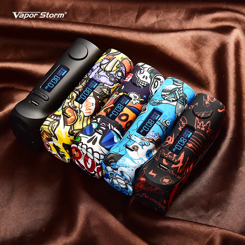 Vapor Storm ECO Pro Box Mod 80 Вт ABS граффити цвет переменной мощности TC батарейный блок 510 электронная сигарета Vape Box Mod без 18650