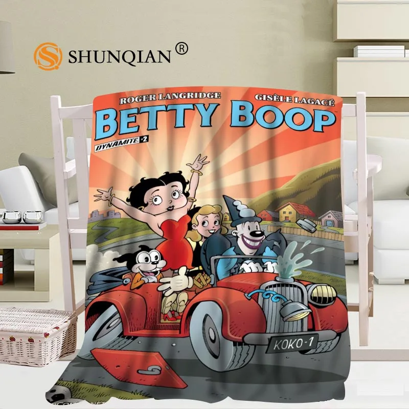 На заказ Betty Boop одеяло офисный диван одеяло портативное мягкое одеяло кровать самолет путешествия взрослый домашнее полотенце - Цвет: Blanket