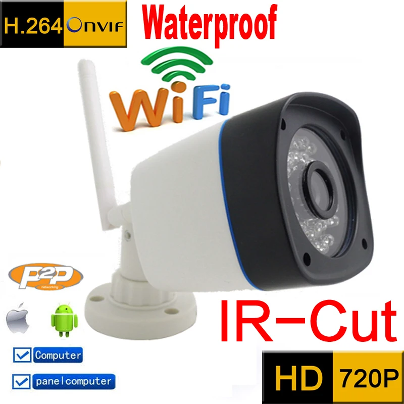 Ip камера 720p HD wifi система видеонаблюдения водонепроницаемая беспроводная с