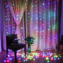 3X3M 300 Led Curtain Icicle Fairy Light String Garland 8 Mode Outdoor Window Christmas Wedding Party Background Light 3X3M 300 Led Curtain Icicle Fairy Light String Garland 8 Mode Outdoor Window Christmas Wedding Party Background Light