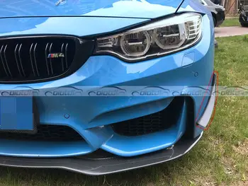 

Real Carbon Fiber Front Splitters Air Knife Fin Trims Fender 1 pair For BMW F80 M3 F82 F83 M4 2014UP