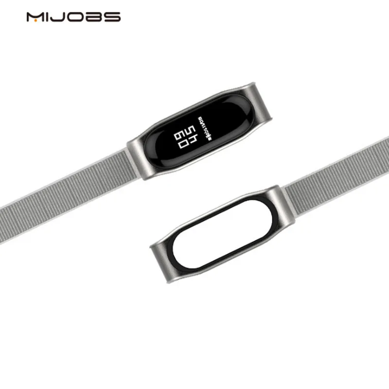 Нейлоновый ремешок Mijobs Mi band 3 для Xiaomi Band наручный Miband Смарт часы спортивные
