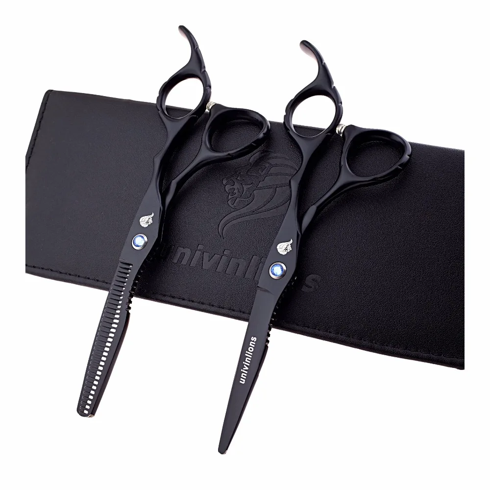 6" black hair scissors japanese hairdressing scissors thinning shears