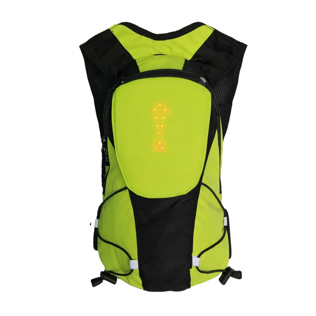 

LED Turn Signal Light Reflective Vest Backpack Waist Pack Business Travel Laptop Bag Sport Outdoor Waterproof Night Cycling Hot