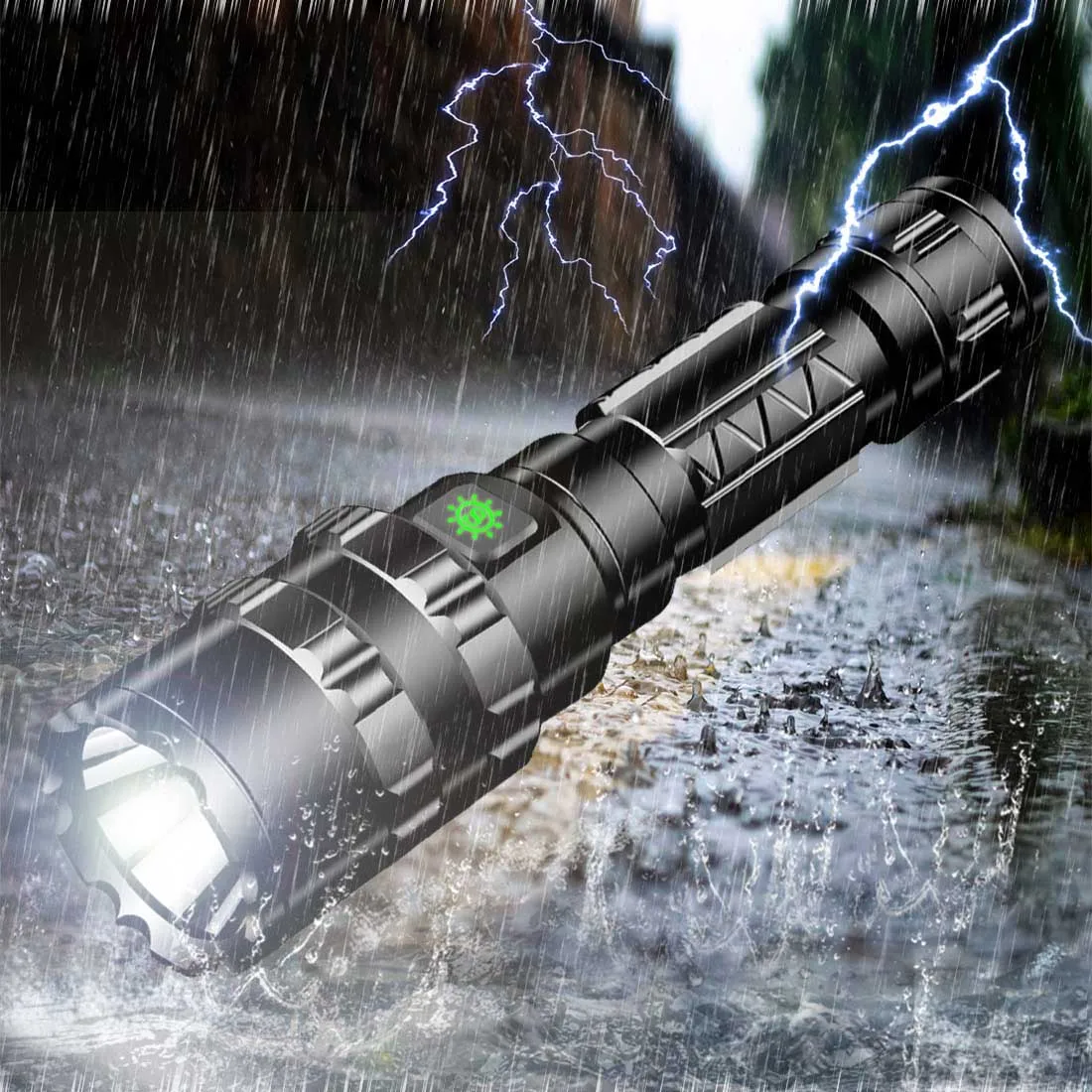 

Litwod Scout Torch Hunting light 65000 Lumens powerful Tactical Flashlight LED light Rechargeable Waterproof 5 Modes by 1*18650