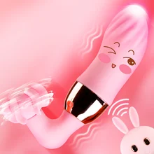 New G Spot Vibrator 10 Speeds Vibration Rotating Tongue Clitoris Stimulation Adult erotic Female Masturbation Sex Toy for Women