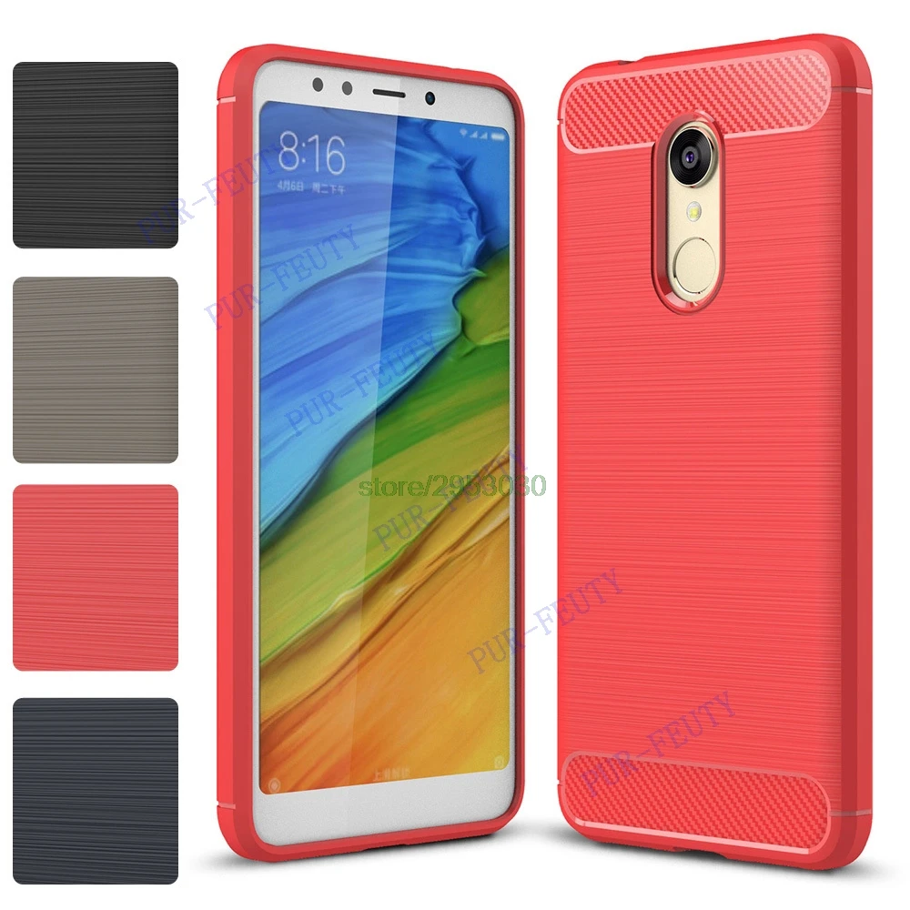 Противоударные Чехлы для Xiaomi Redmi 5 Redmi5 Plus мягкий силиконовый чехол-бампер Red Mi