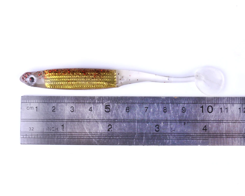 HENGJIA 10 unids Artificial Pesca Señuelo de la Pesca 52 g/lote Japón Swimbait Shad Worm Señuelo Suave Jig Head Pesca Con Mosca de Silicio de goma de Pescado