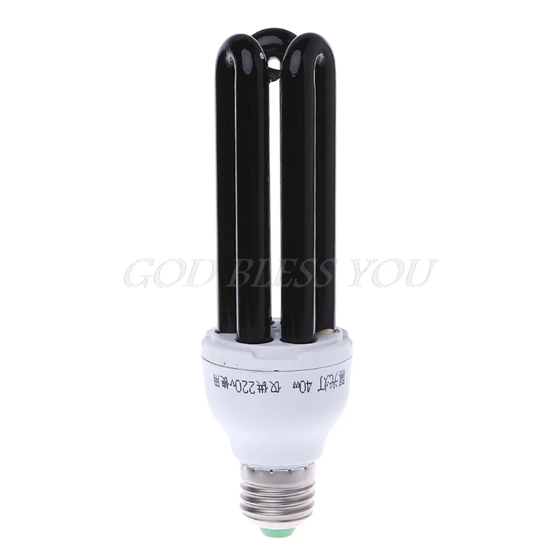 

E27 15/20/30/40W UV Ultraviolet Fluorescent Blacklight CFL Light Bulb Lamp 220V