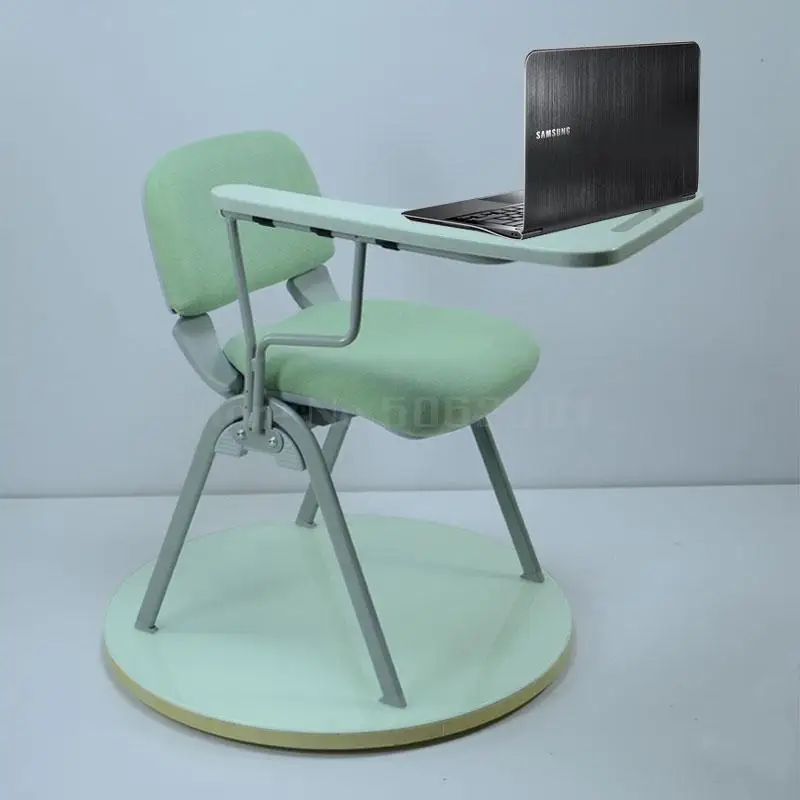 

Training Chair With Tablet, Desk And Chair Integrated Cloth Art Office Meeting Chair Cloth Art Chair Journalist Chair