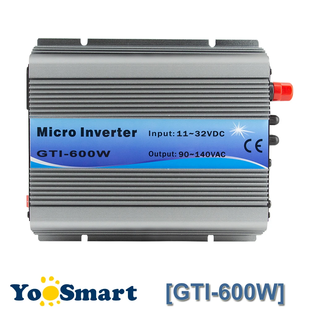 MPPT 600 W Na Grade Empate Inversor 18VDC PowMr (11 ~ 32VDC) para Ventilador de Refrigera&ccedil;&atilde;o 110VAC Ou 220VAC Inversores de Onda Senoidal Pura para Sistemas Solares