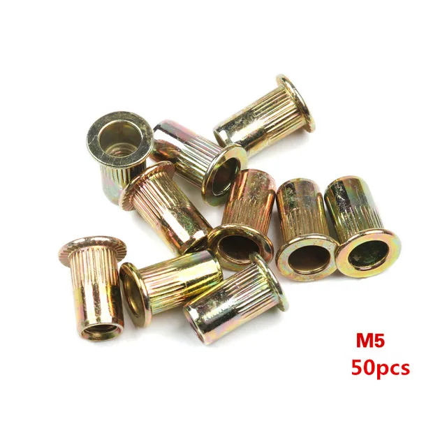 Aço inoxidável Flat Head Rivet Nuts Set,