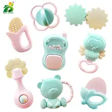 Buy BEI JESS 11Pcs Newborn Crib Rattle 0-12 Months Baby Bells Teether Baby Hand Shaking Ring Toy For Children Gifts Free Shipping