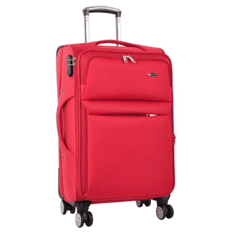 LeTrend чемодан на колёсиках Spinner Для мужчин Оксфорд тележка 28 дюймов большой емкости чемодан колеса 20 дюймов кабина дорожные сумки багажник - Цвет: red