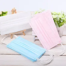 Горячая одноразовая маска для лица 3 слоя нетканого материала Анти-туман Pm2.5 Пыленепроницаемая дышащая медицинская