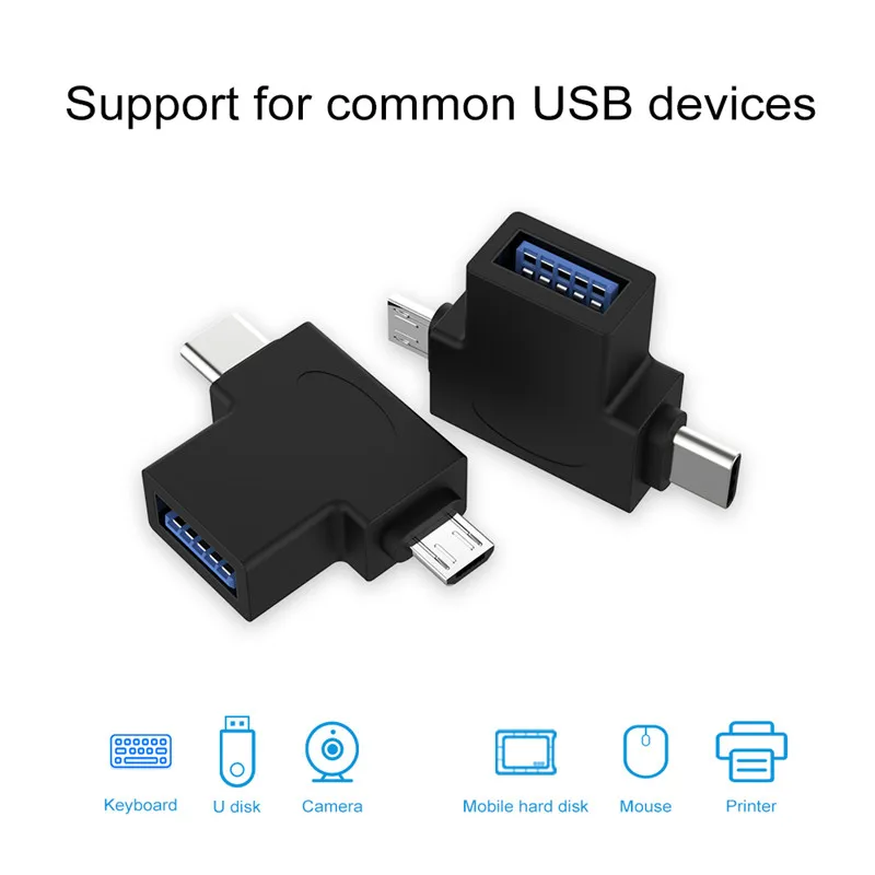 2 в 1 телефон OTG адаптер Micro USB и type C к USB 3,0 конвертер зарядный кабель синхронизации данных для samsung Xiaomi huawei LG htc