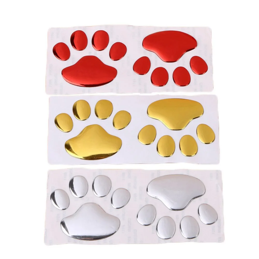 

1 PCS New Cute Feet Car Sticker 3D Bear Paw Pet Animal Footprints Car Sticker Truck Decor Decal Accessories